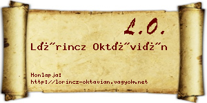 Lőrincz Oktávián névjegykártya